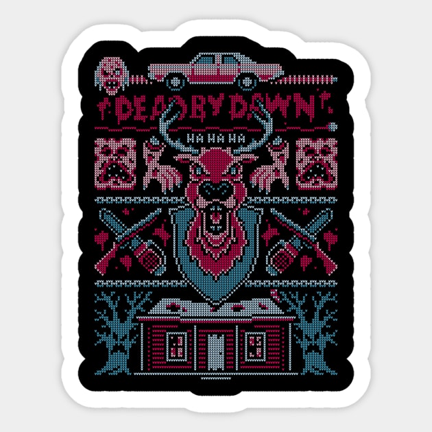 Dead by Dawn Ugly Sweater Sticker by BWartwork